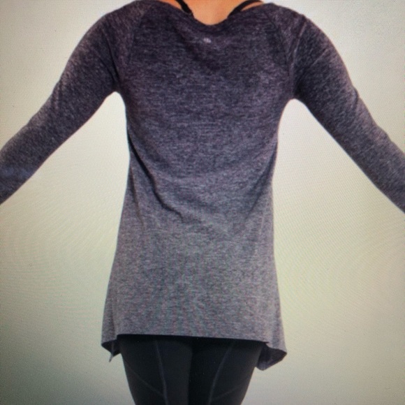 Lululemon rehearsal long sleeve in heathered black swan - Picture 2 of 9